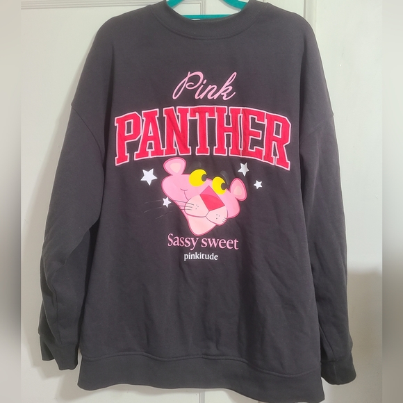 H&M Womens Pink Panther Hoodie Sassy Sweet Pinkitude Size Small - Picture 1 of 3